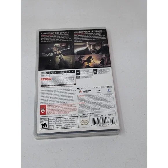 Vampyr Nintendo Switch Case Only Authentic - Picture 3 of 5